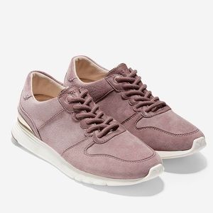 Cole Haan Wedge Sneaker Twilight Mauve/Gold Suede